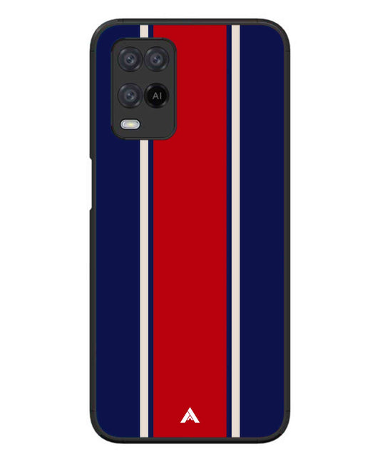 Stripe Pattern 15 Metal Back Cover Phone Case for Oppo A74