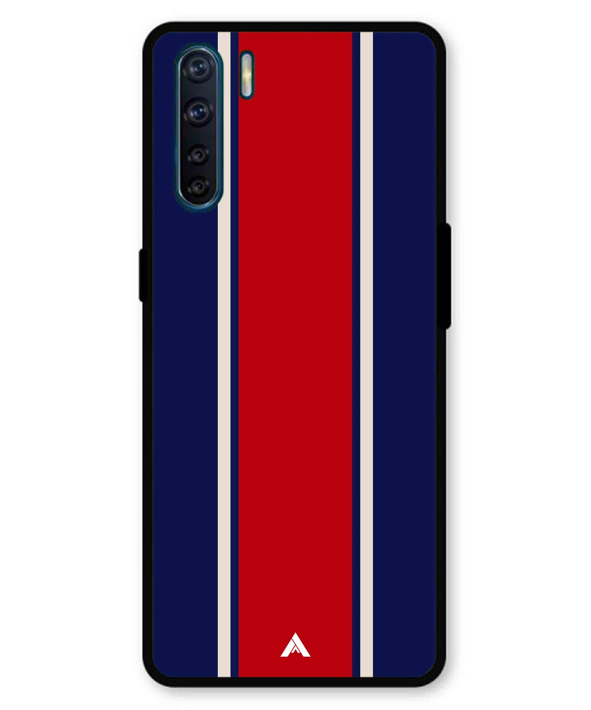 Stripe Pattern 15 Metal Back Cover Phone Case for Oppo A91