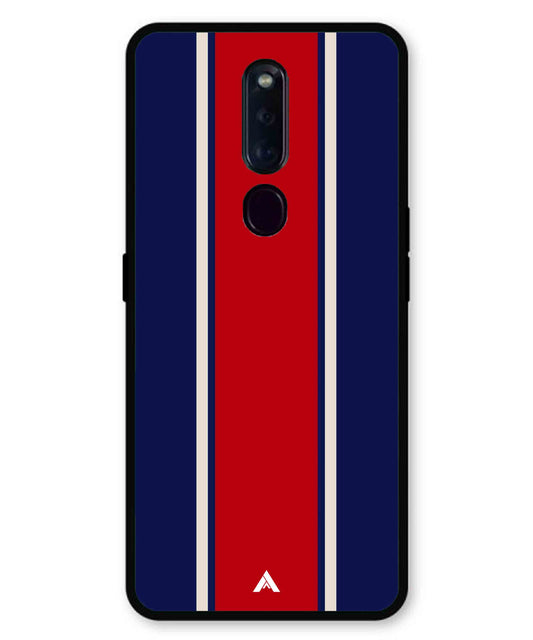 Stripe Pattern 15 Metal Back Cover Phone Case for Oppo F11 Pro