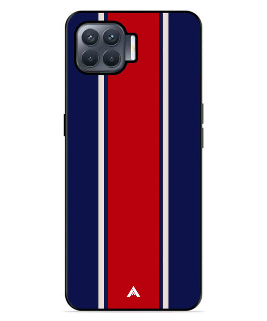 Stripe Pattern 15 Metal Back Cover Phone Case for Oppo F17 Pro
