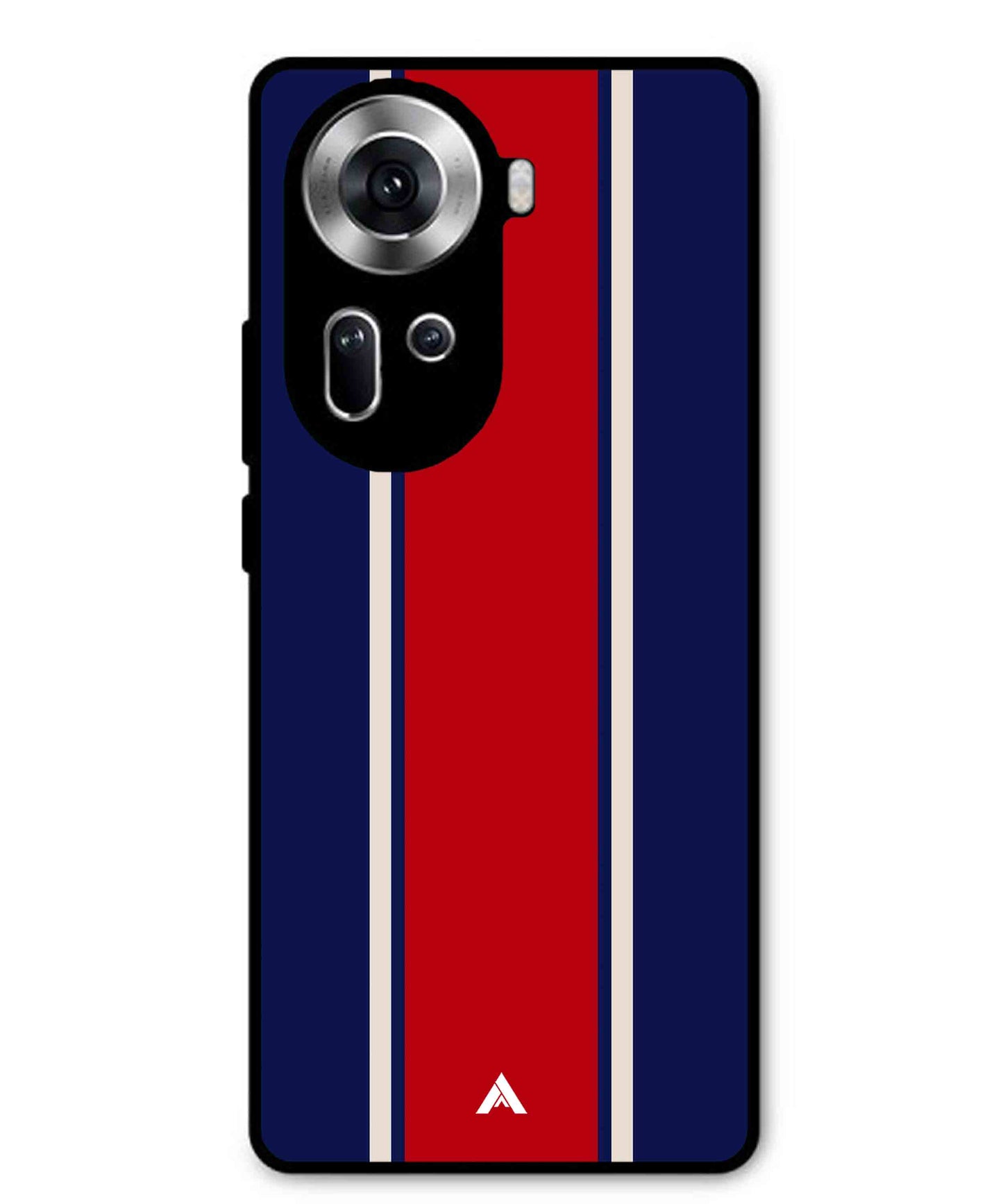 Stripe Pattern 15 Metal Back Cover Phone Case for Oppo Reno 11