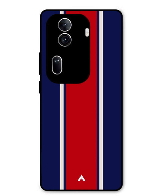 Stripe Pattern 15 Metal Back Cover Phone Case for Oppo Reno 11 Pro