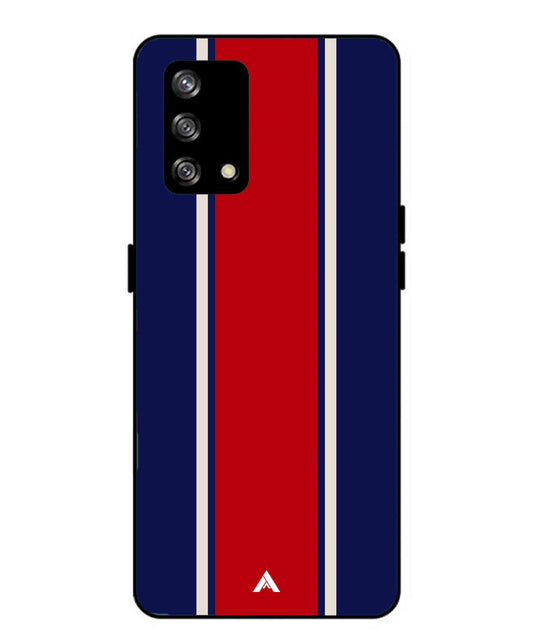 Stripe Pattern 15 Metal Back Cover Phone Case for Oppo Reno 4F