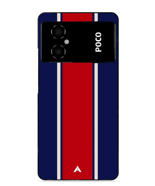 Stripe Pattern 15 Metal Back Cover Phone Case for Poco M4 5G