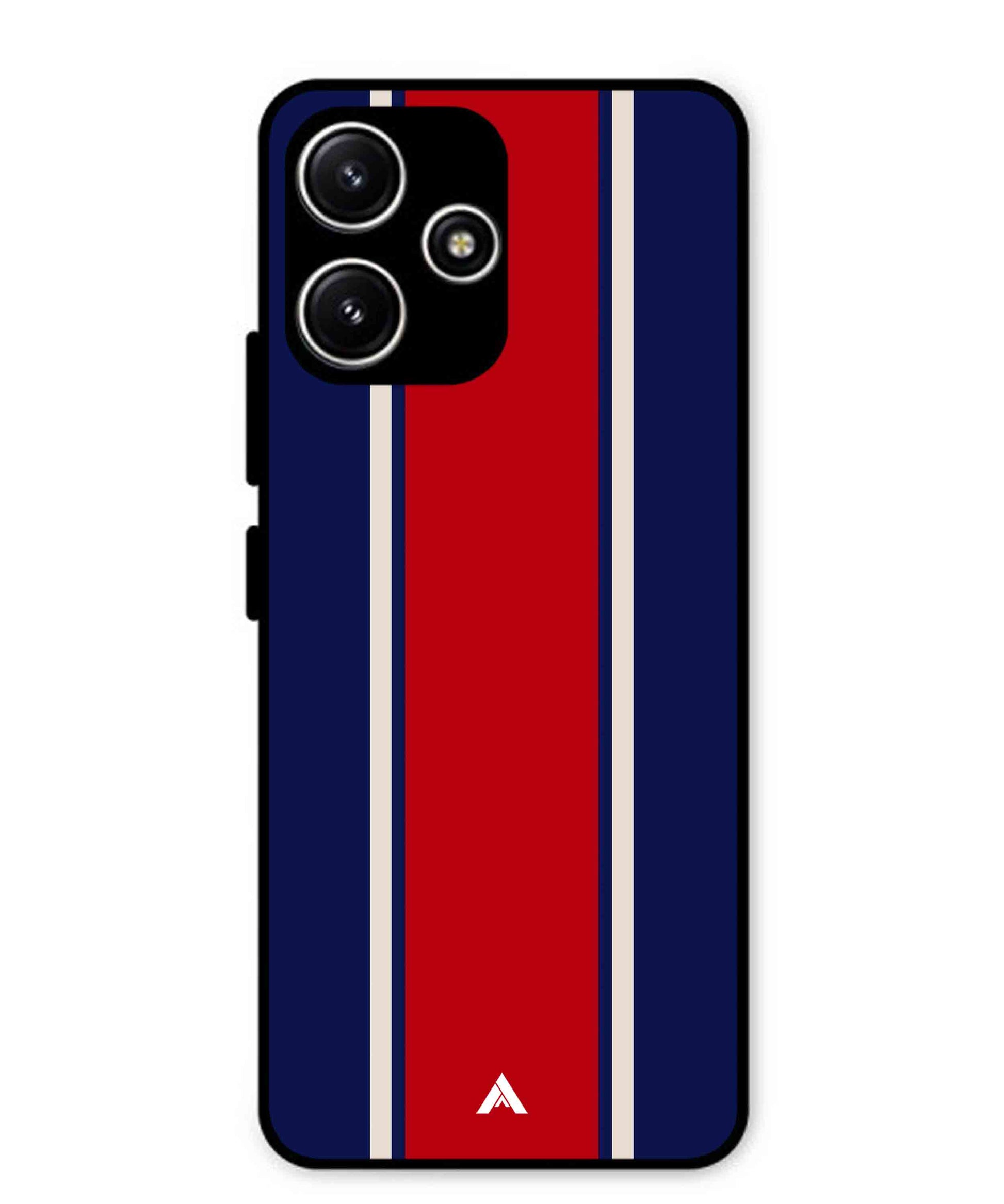 Stripe Pattern 15 Metal Back Cover Phone Case for Poco M6 Pro