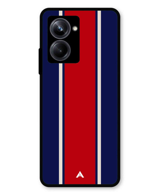 Stripe Pattern 15 Metal Back Cover Phone Case for Realme 10 Pro