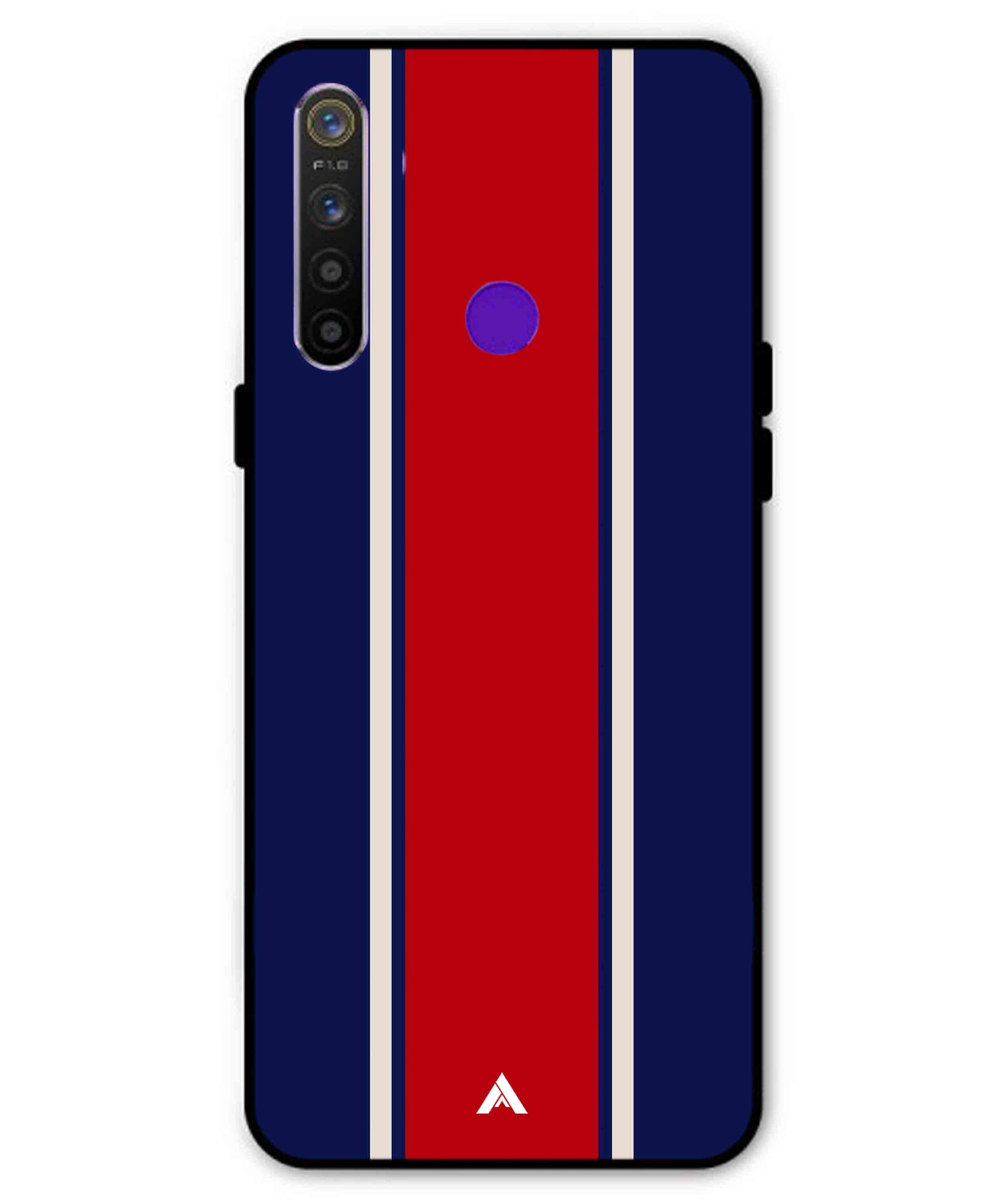 Stripe Pattern 15 Metal Back Cover Phone Case for Realme 5