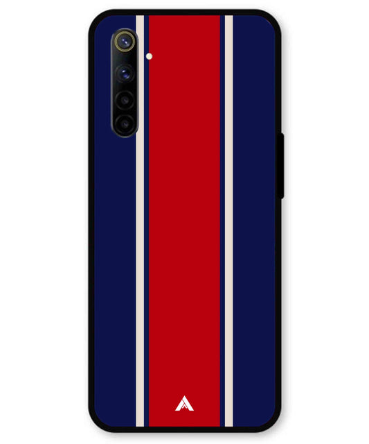 Stripe Pattern 15 Metal Back Cover Phone Case for Realme 6i