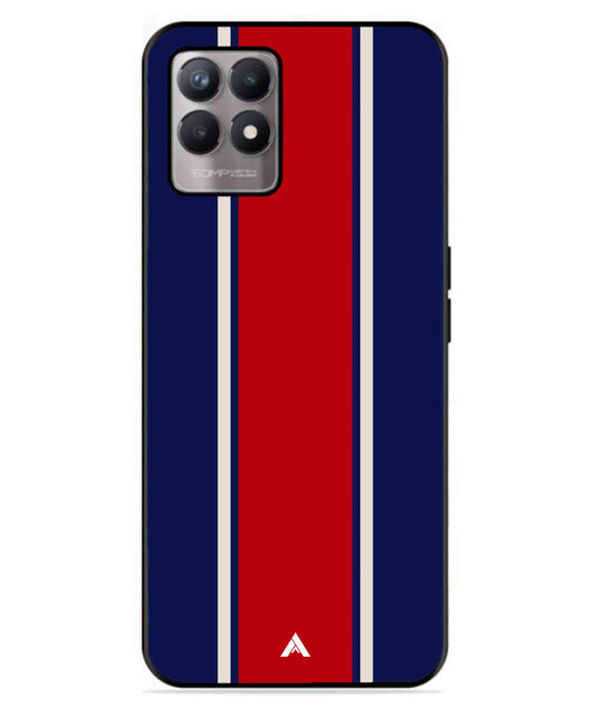 Stripe Pattern 15 Metal Back Cover Phone Case for Realme 8 Pro