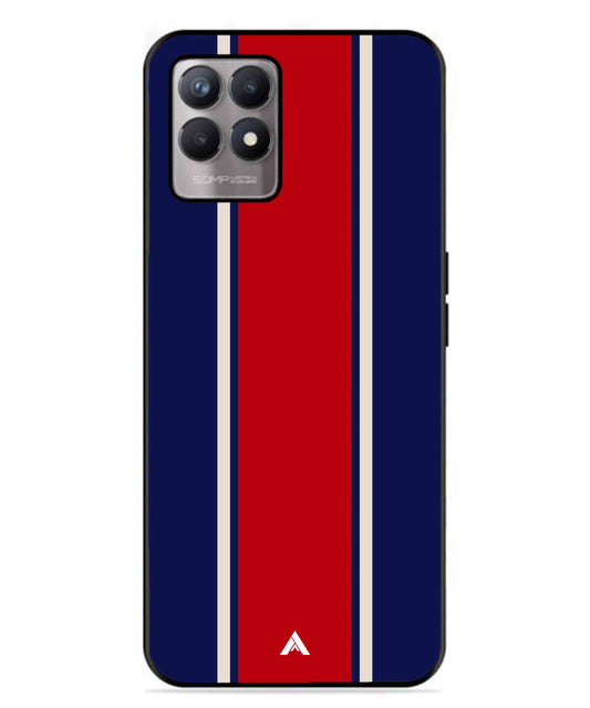 Stripe Pattern 15 Metal Back Cover Phone Case for Realme Narzo 50