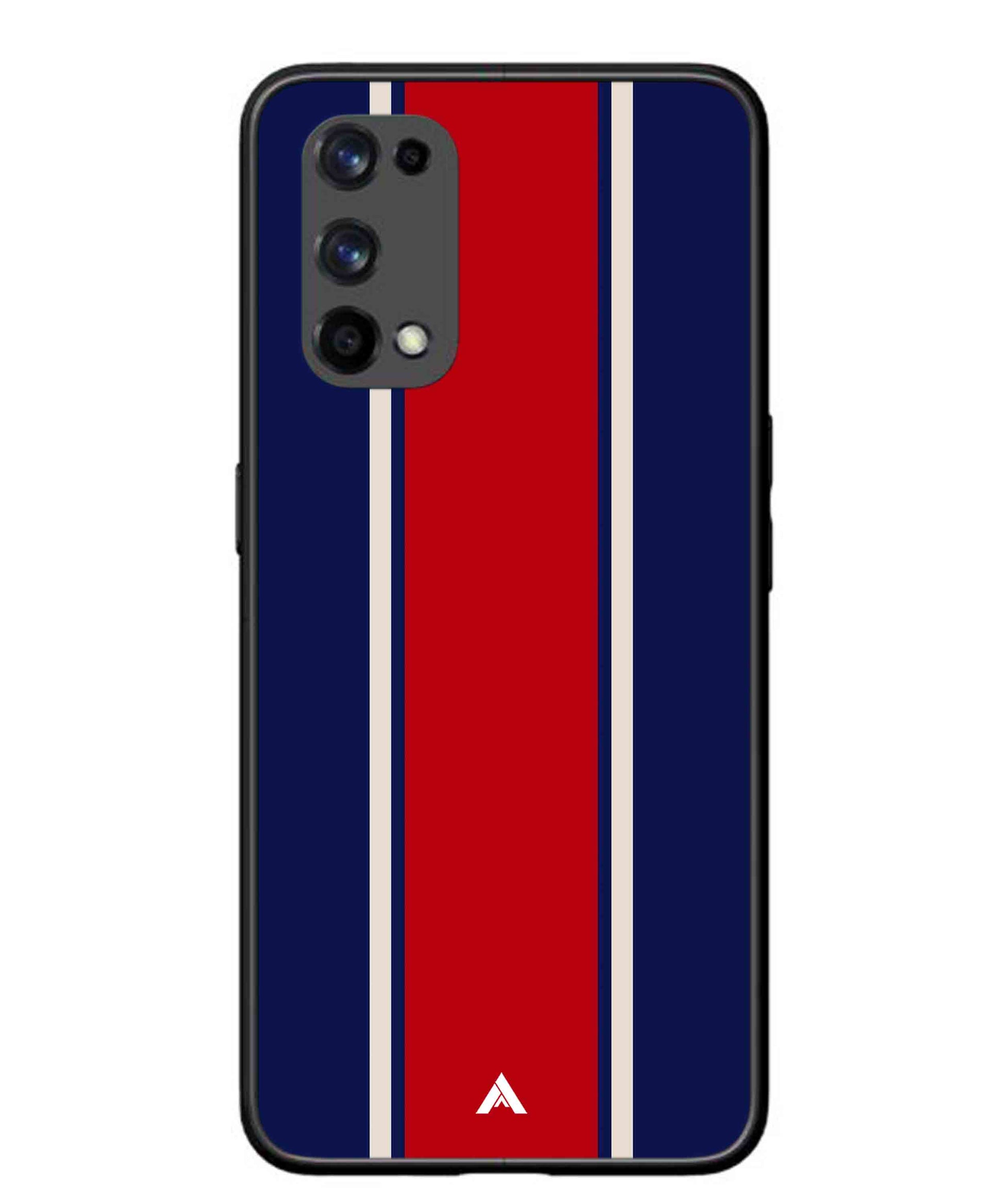 Stripe Pattern 15 Metal Back Cover Phone Case for Realme X7 Pro