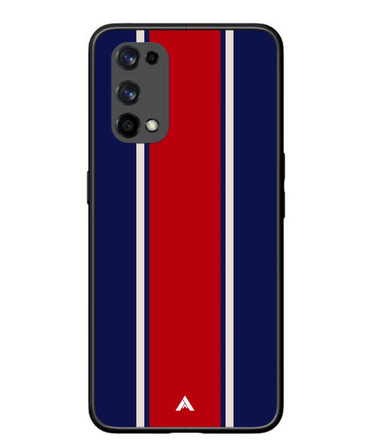 Stripe Pattern 15 Metal Back Cover Phone Case for Realme X7 Pro