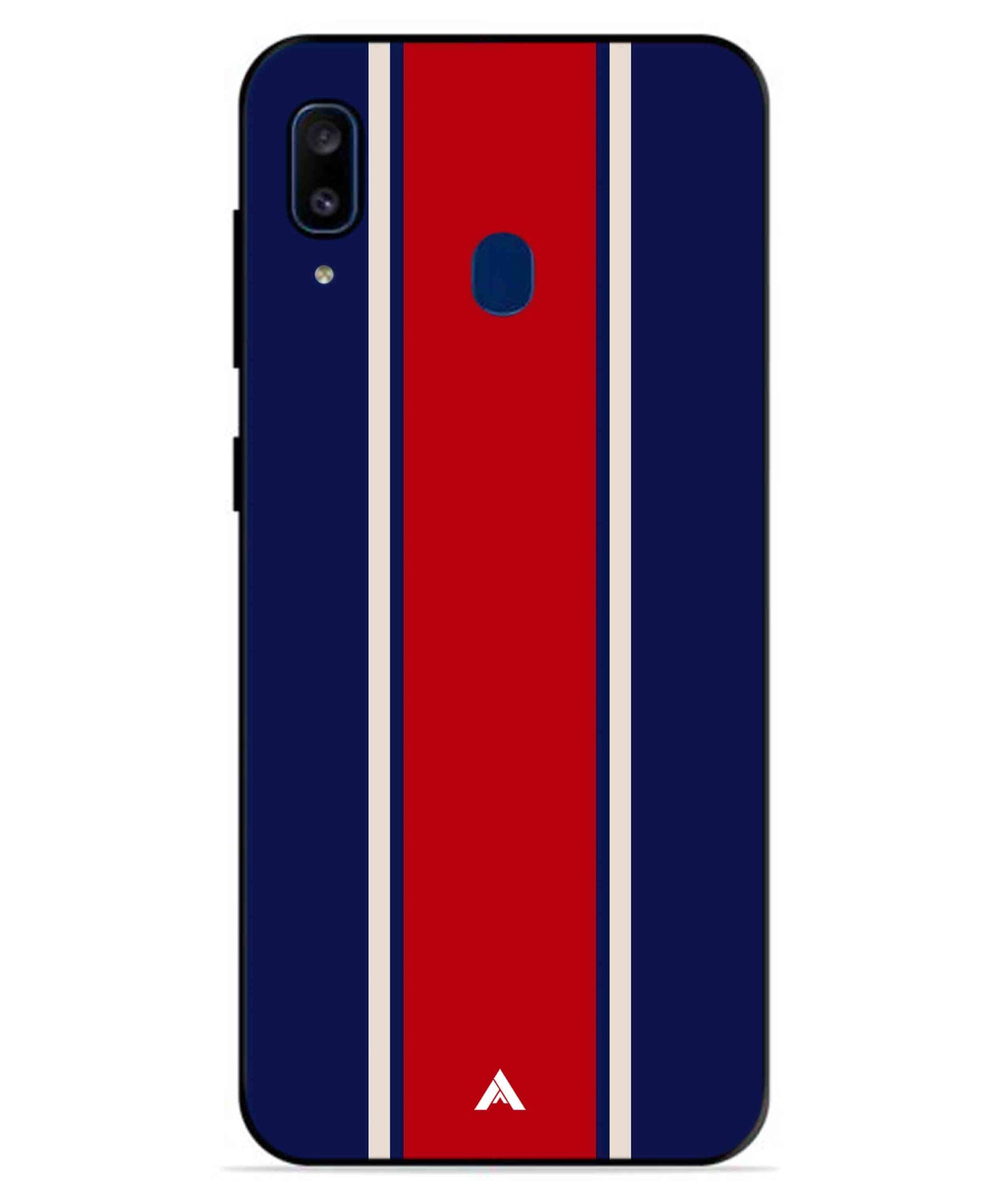 Stripe Pattern 15 Metal Back Cover Phone Case for Samsung Galaxy A20