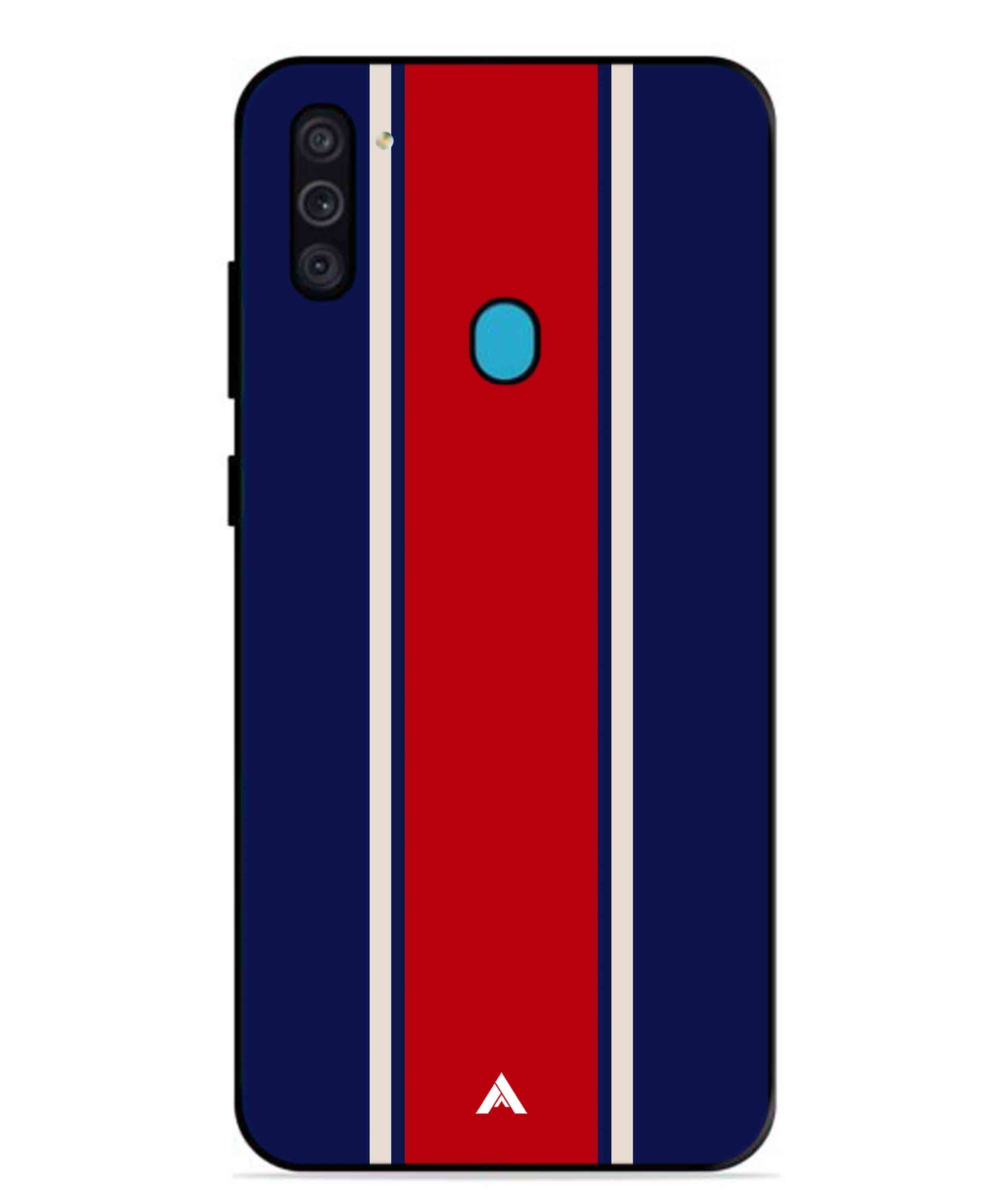 Stripe Pattern 15 Metal Back Cover Phone Case for Samsung Galaxy F11