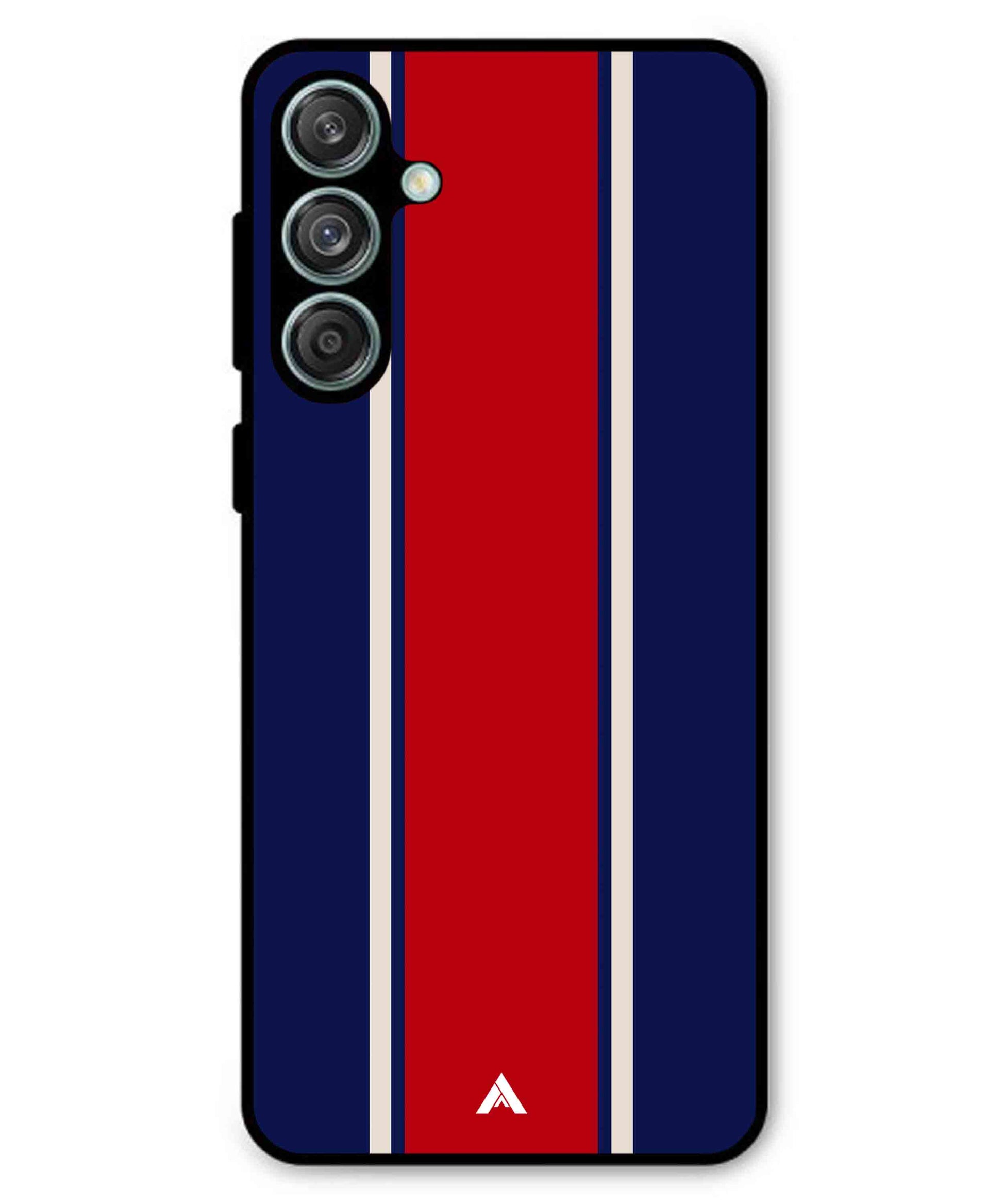 Stripe Pattern 15 Metal Back Cover Phone Case for Samsung Galaxy F55