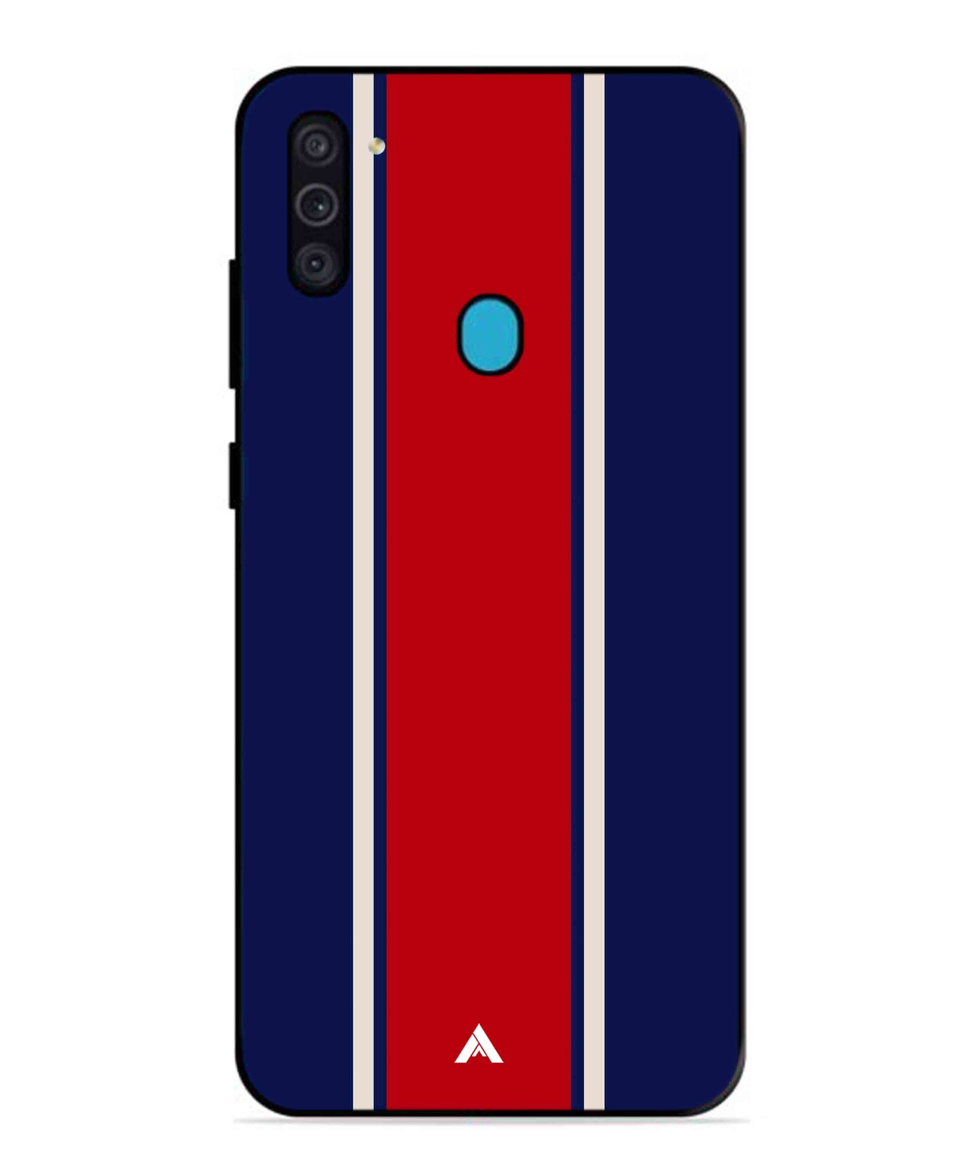 Stripe Pattern 15 Metal Back Cover Phone Case for Samsung Galaxy M11