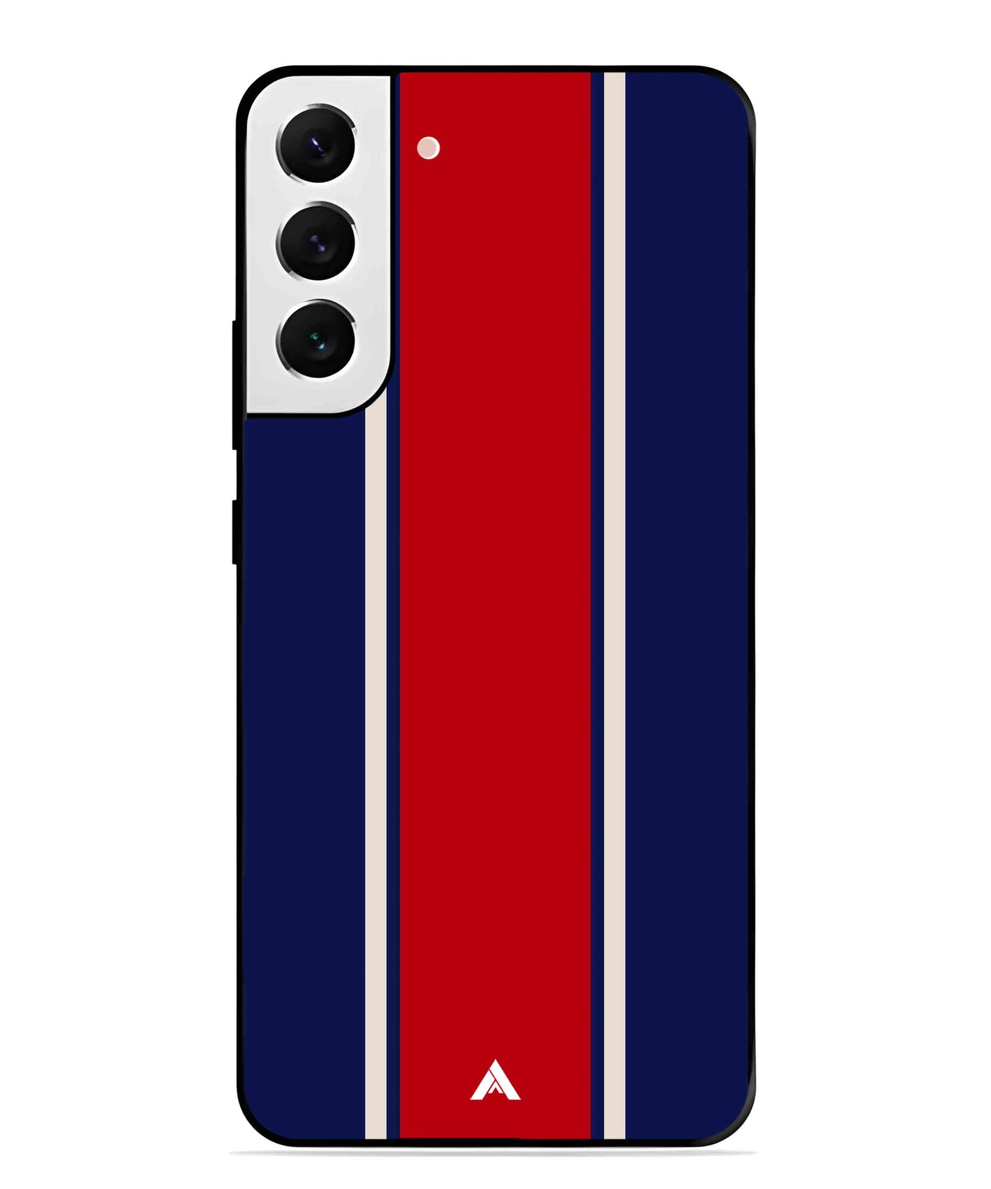 Stripe Pattern 15 Metal Back Cover Phone Case for Samsung Galaxy S22 Plus