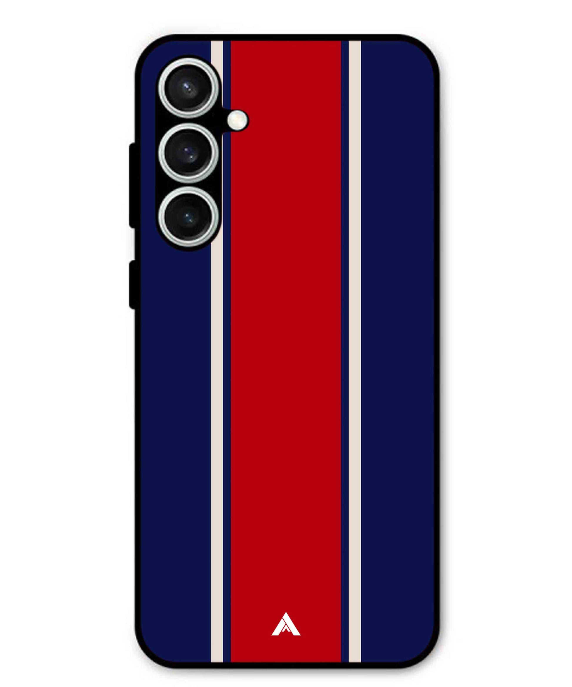 Stripe Pattern 15 Metal Back Cover Phone Case for Samsung Galaxy S23 Fe