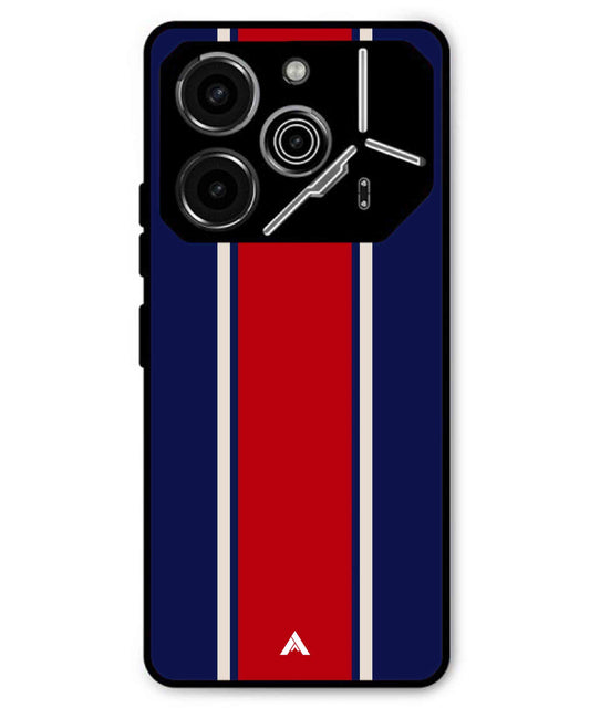 Stripe Pattern 15 Metal Back Cover Phone Case for Tecno Pova 6 Pro