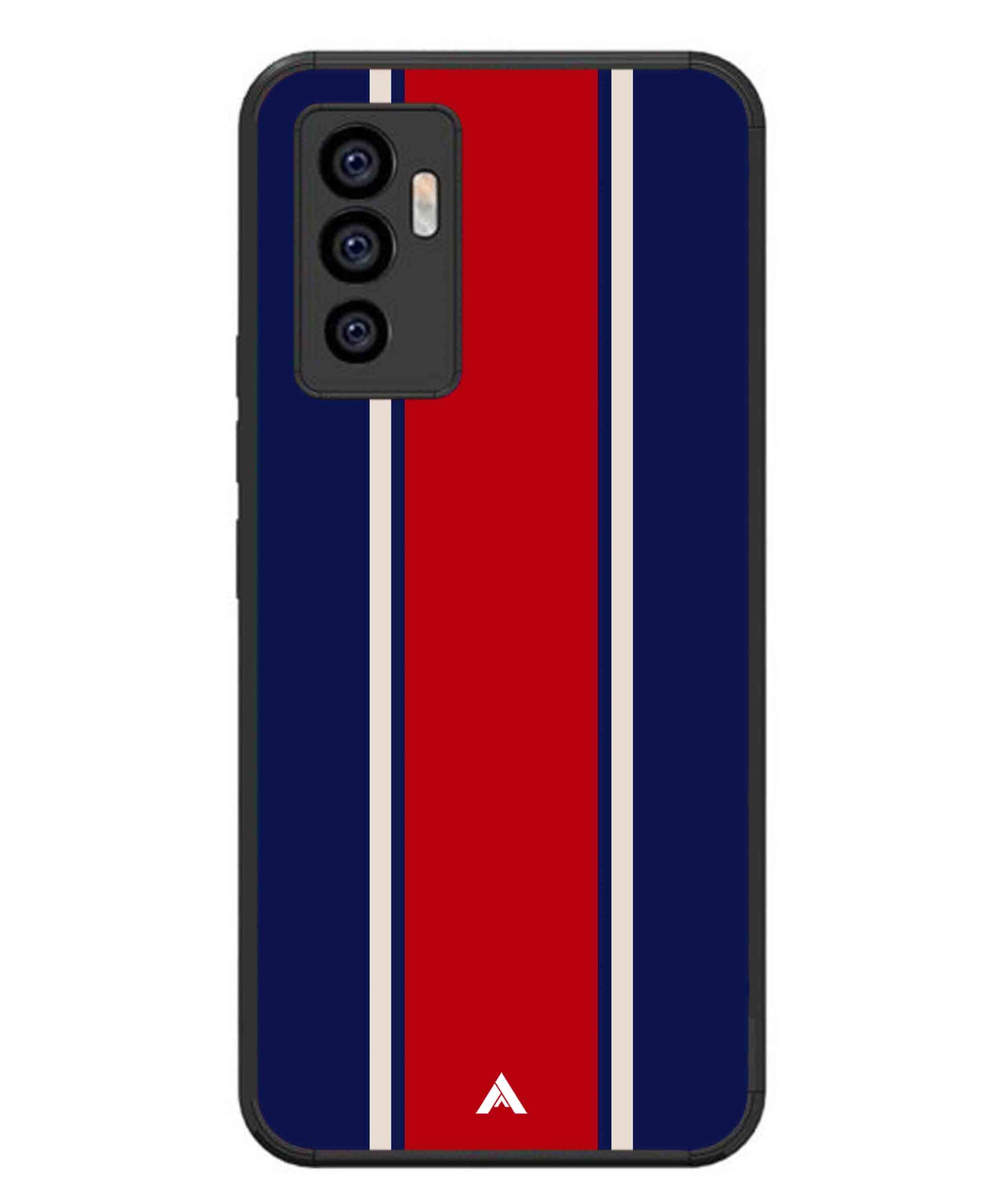 Stripe Pattern 15 Metal Back Cover Phone Case for Vivo T1