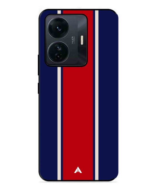 Stripe Pattern 15 Metal Back Cover Phone Case for Vivo T1 Pro