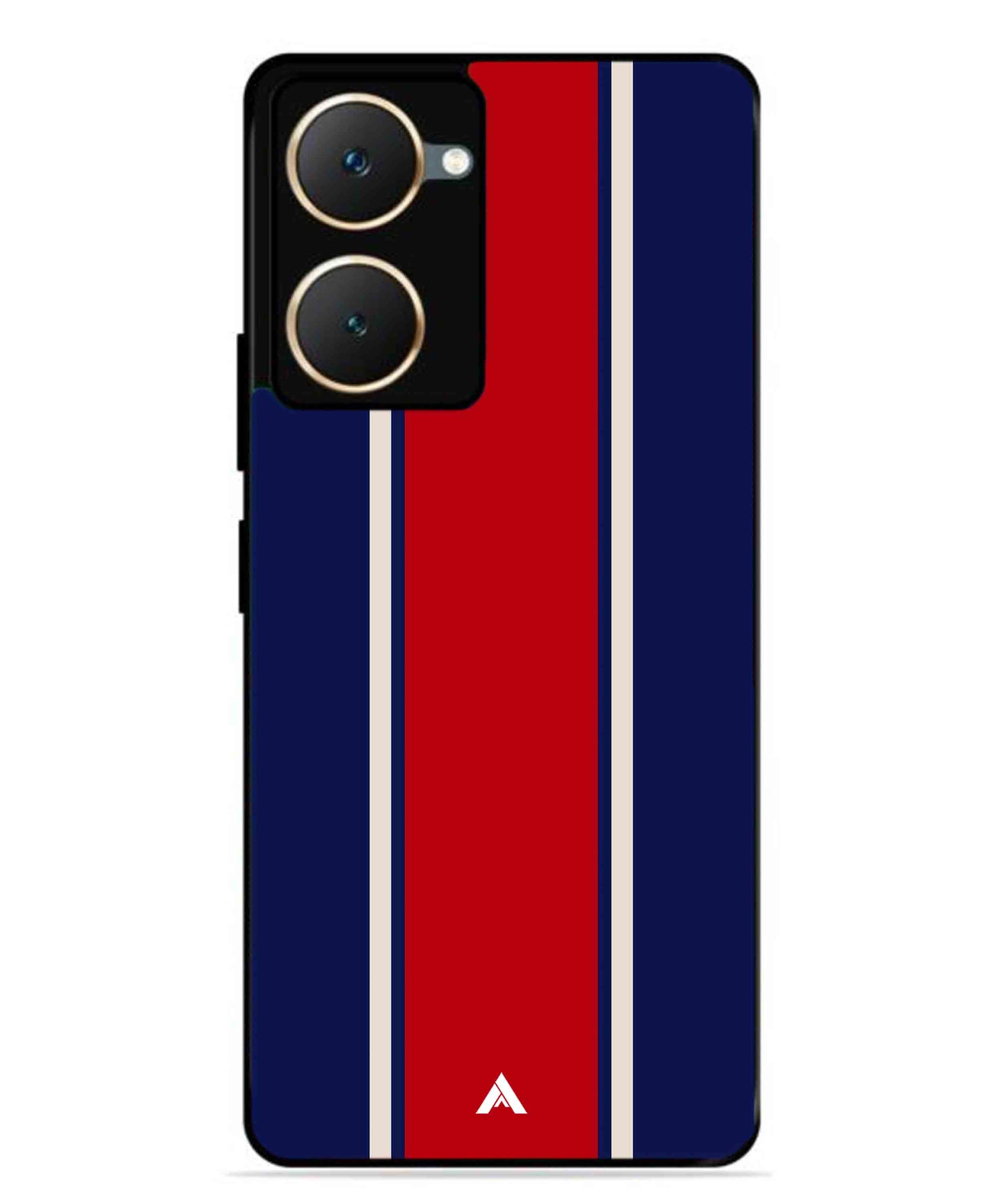 Stripe Pattern 15 Metal Back Cover Phone Case for Vivo T3 Lite