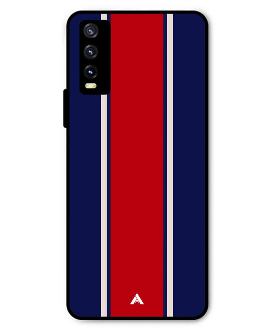 Stripe Pattern 15 Metal Back Cover Phone Case for Vivo Y20