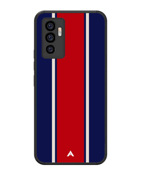 Stripe Pattern 15 Metal Back Cover Phone Case for Vivo Y75 4G