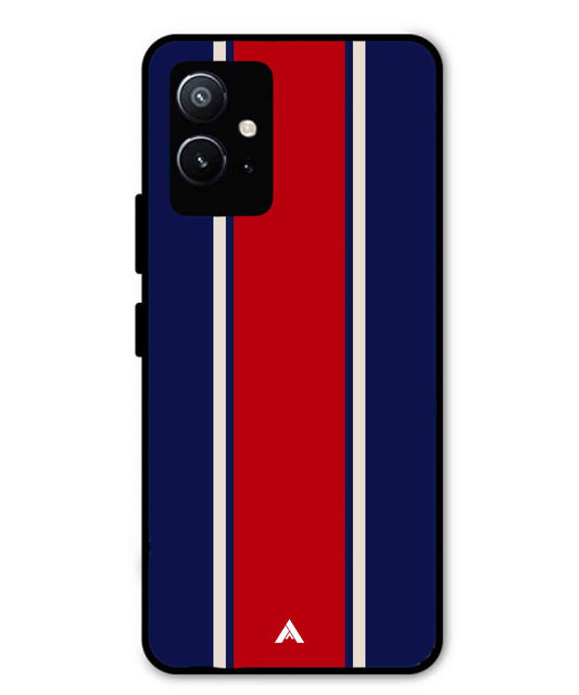Stripe Pattern 15 Metal Back Cover Phone Case for Vivo Y75 5G