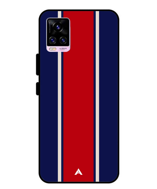 Stripe Pattern 15 Metal Back Cover Phone Case for Vivo v20 Pro