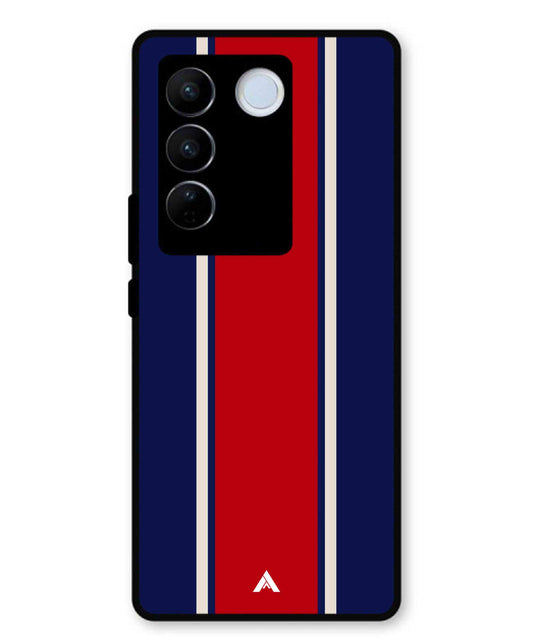 Stripe Pattern 15 Metal Back Cover Phone Case for Vivo v27e