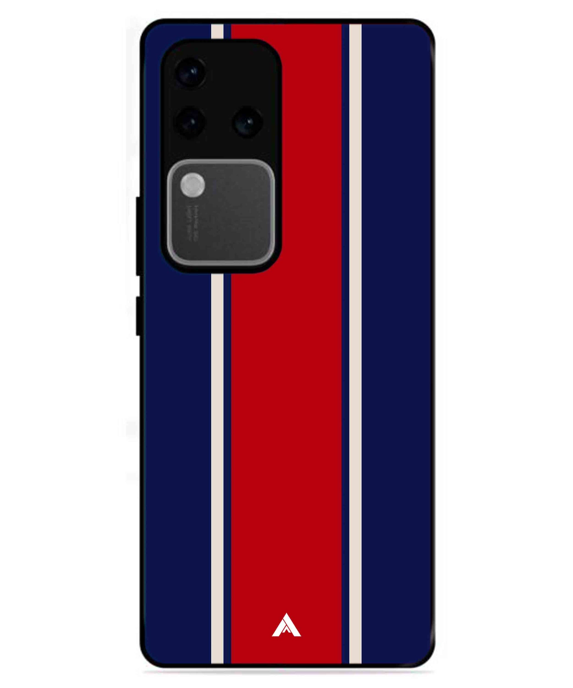 Stripe Pattern 15 Metal Back Cover Phone Case for Vivo v30 Pro