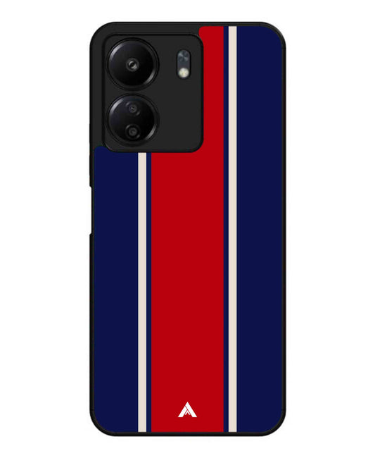 Stripe Pattern 15 Metal Back Cover Phone Case for Xiaomi Redmi 13C 4G