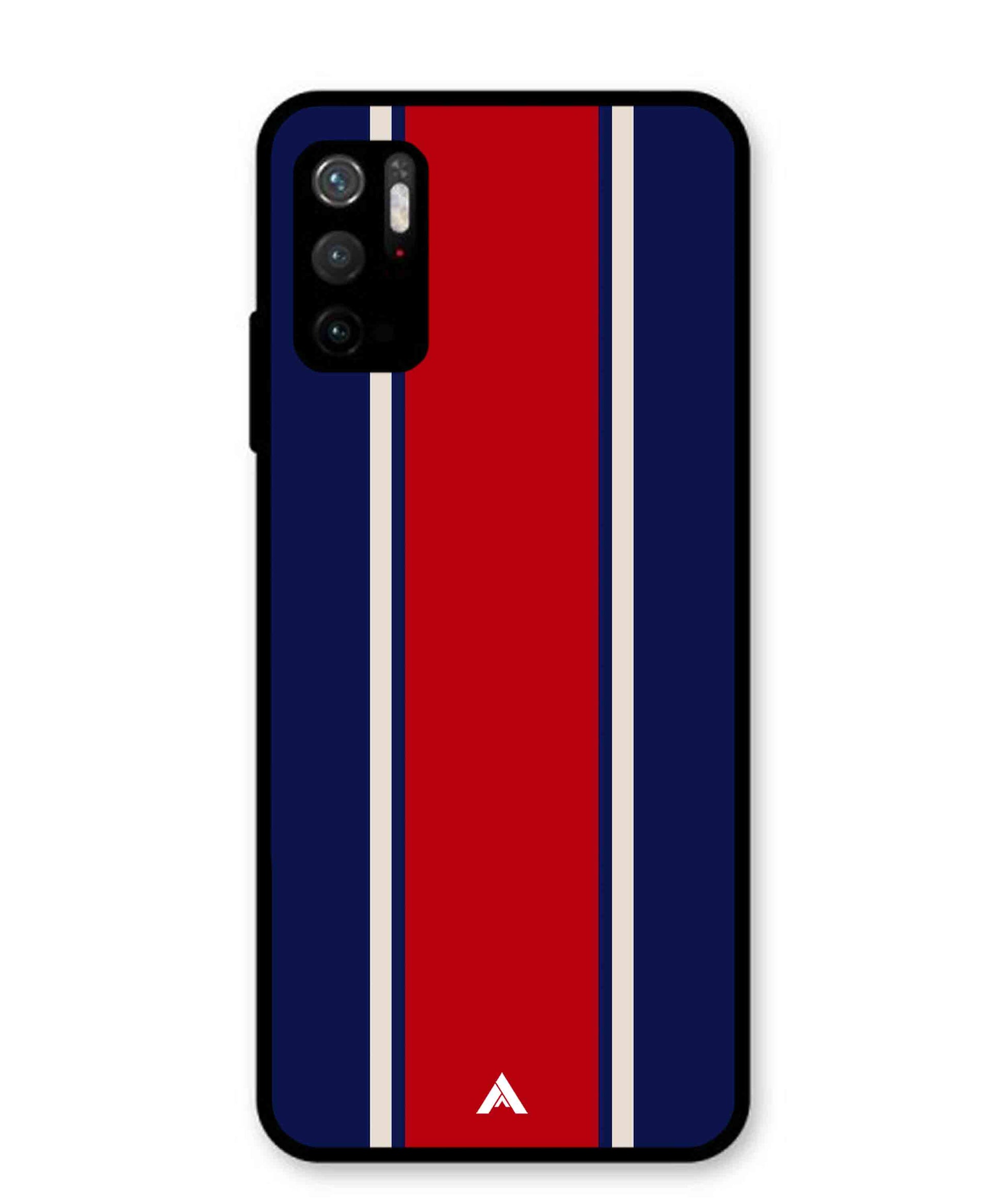 Stripe Pattern 15 Metal Back Cover Phone Case for Xiaomi Redmi Note 10T