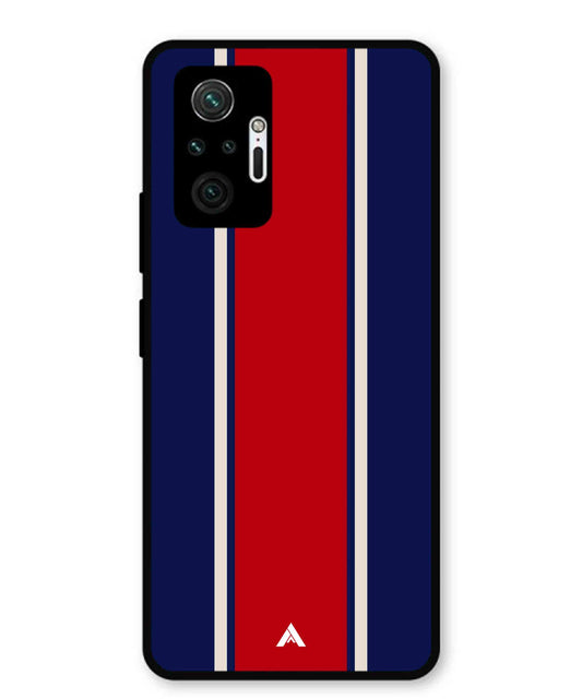 Stripe Pattern 15 Metal Back Cover Phone Case for Xiaomi Redmi Note 10 Pro