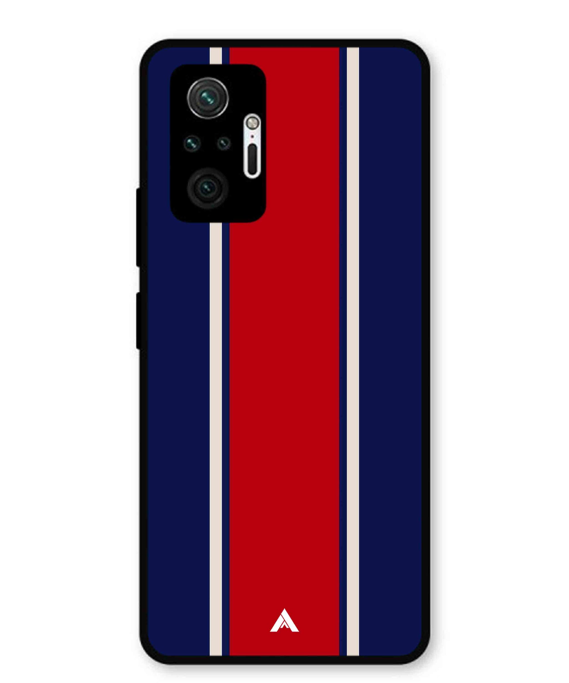Stripe Pattern 15 Metal Back Cover Phone Case for Xiaomi Redmi Note 10 Pro Plus