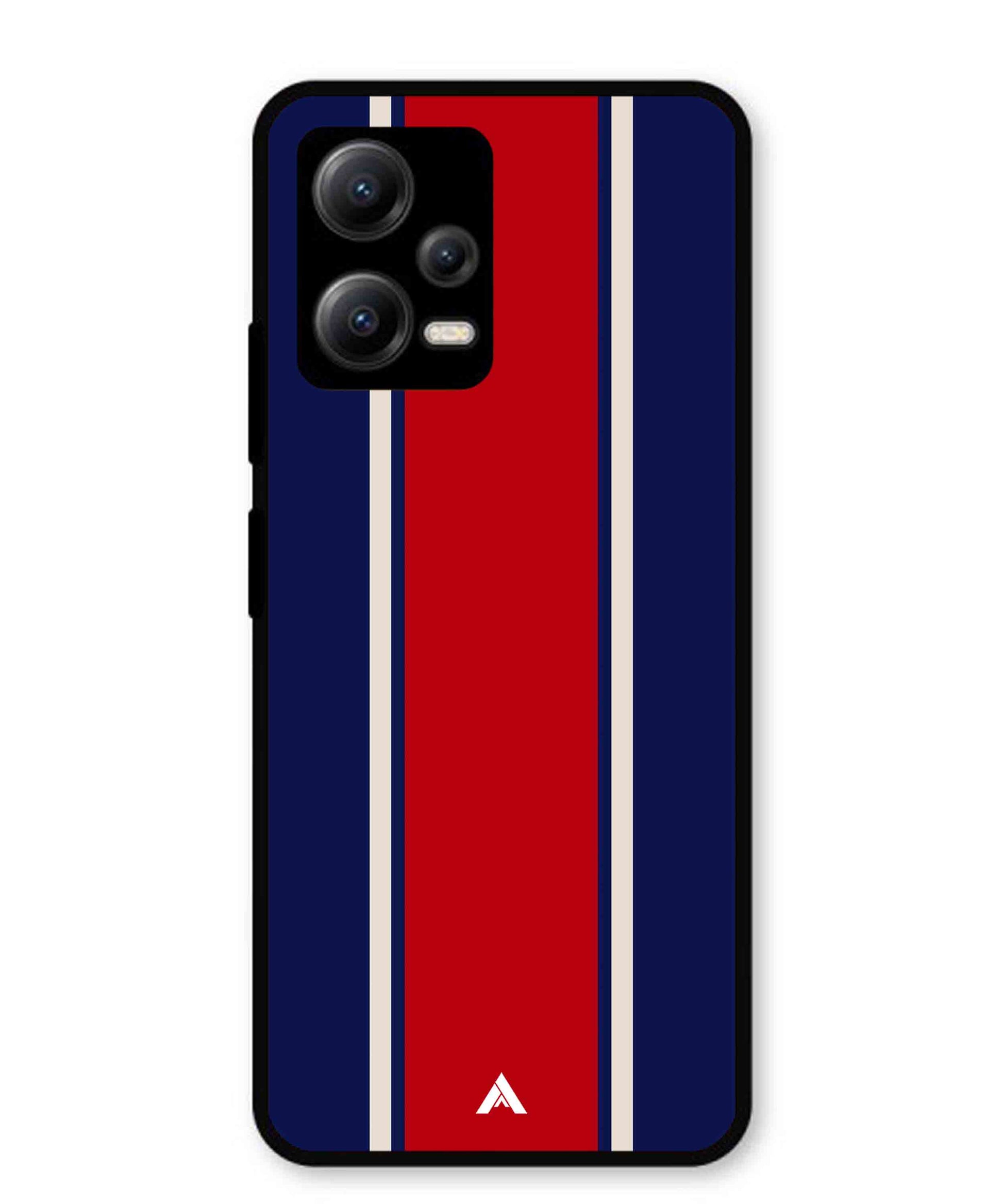 Stripe Pattern 15 Metal Back Cover Phone Case for Xiaomi Redmi Note 12 5G
