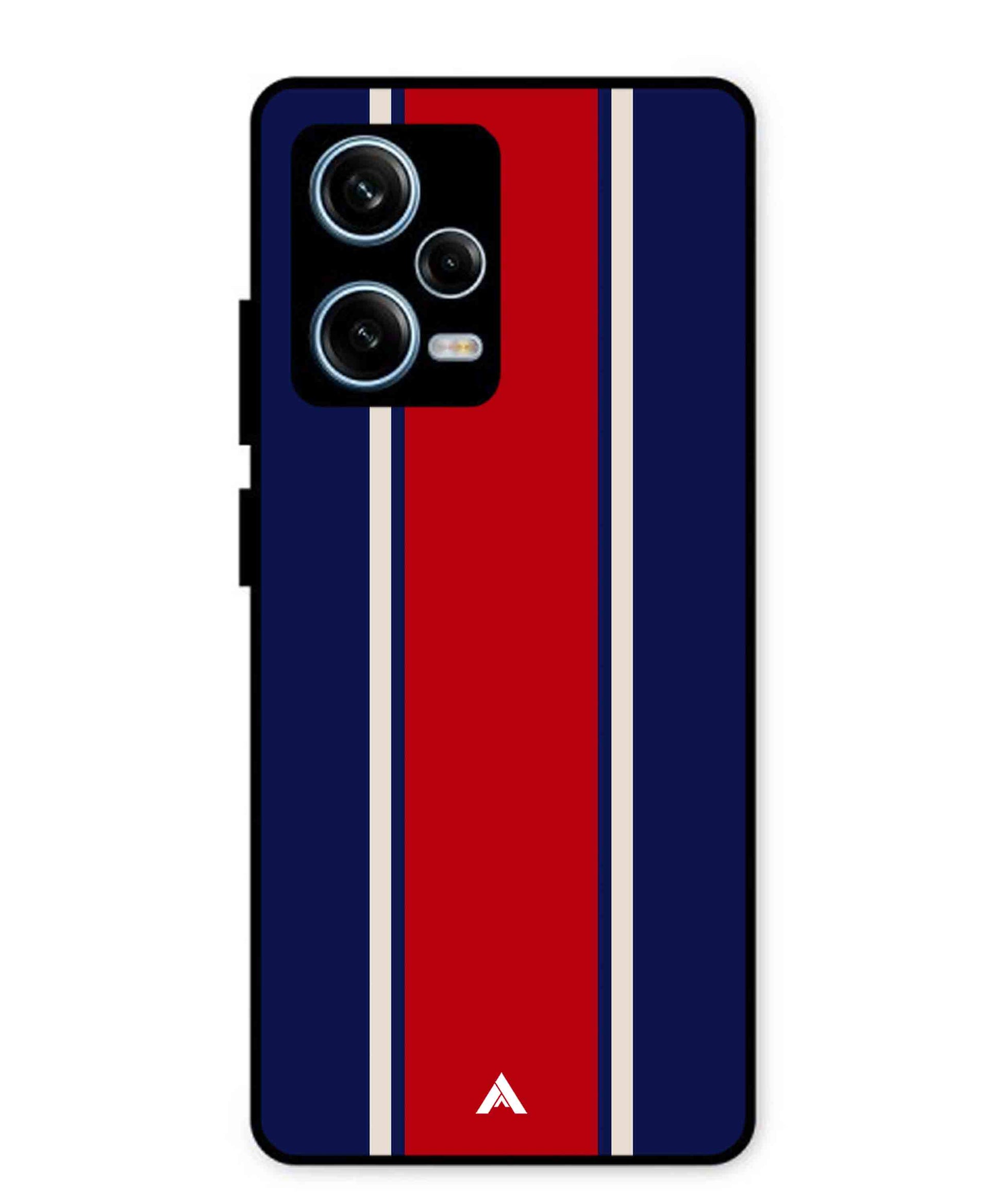 Stripe Pattern 15 Metal Back Cover Phone Case for Xiaomi Redmi Note 12 Pro