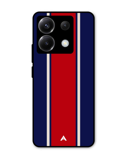 Stripe Pattern 15 Metal Back Cover Phone Case for Xiaomi Redmi Note 13