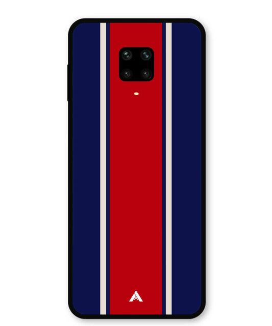 Stripe Pattern 15 Metal Back Cover Phone Case for Xiaomi Redmi Note 9 Pro