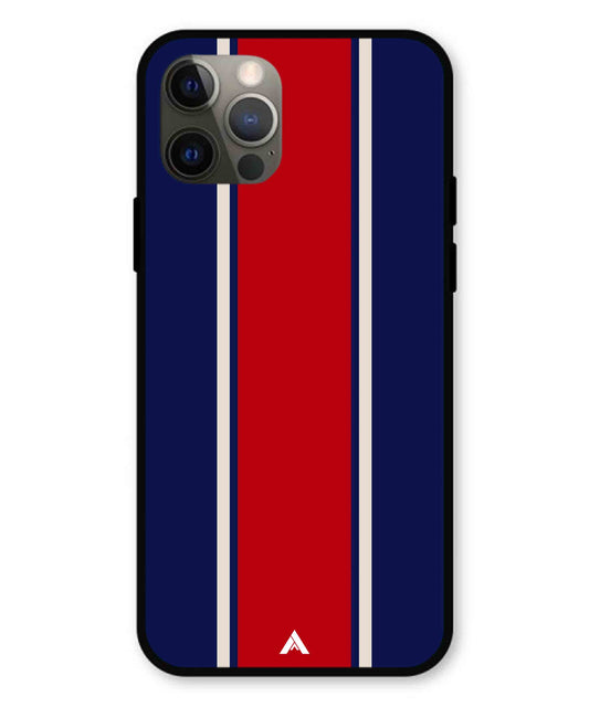 Stripe Pattern 15 Metal Back Cover Phone Case for iPhone 12 Pro