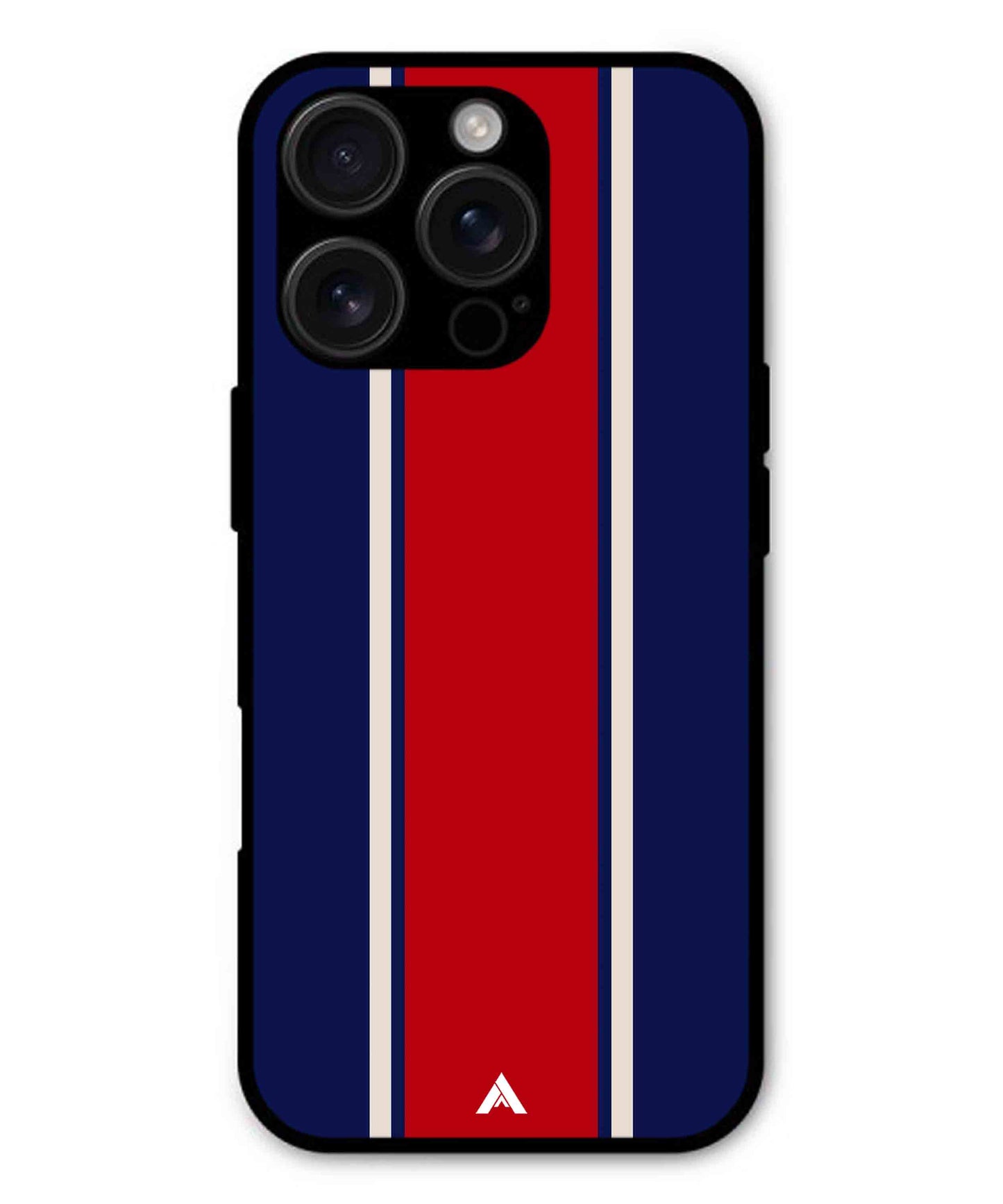 Stripe Pattern 15 Metal Back Cover Phone Case for iPhone 14 Pro