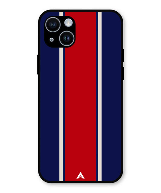 Stripe Pattern 15 Metal Back Cover Phone Case for iPhone 15