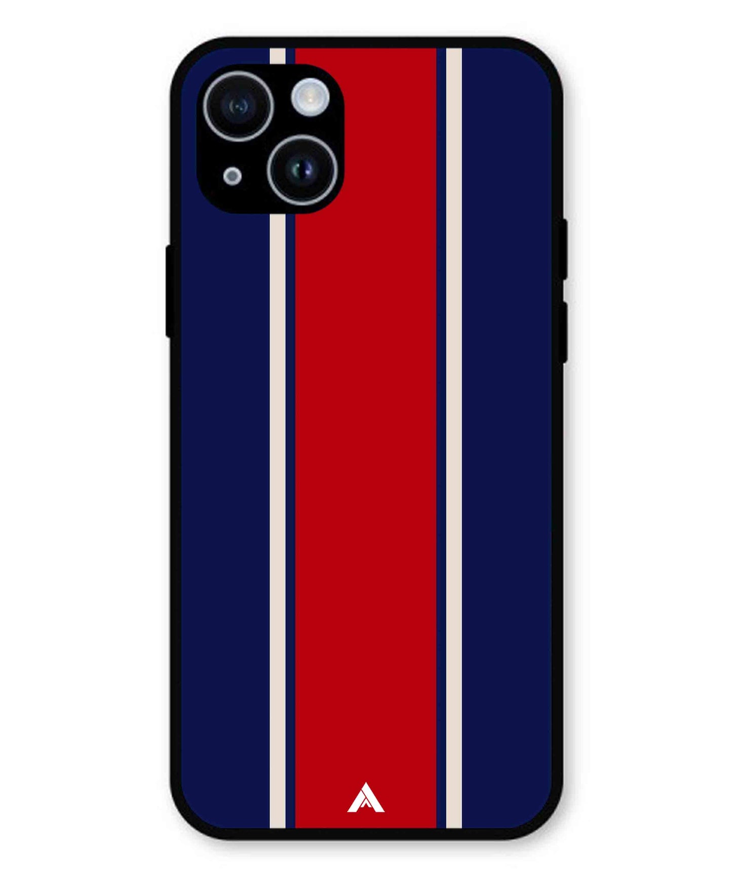 Stripe Pattern 15 Metal Back Cover Phone Case for iPhone 15 Plus