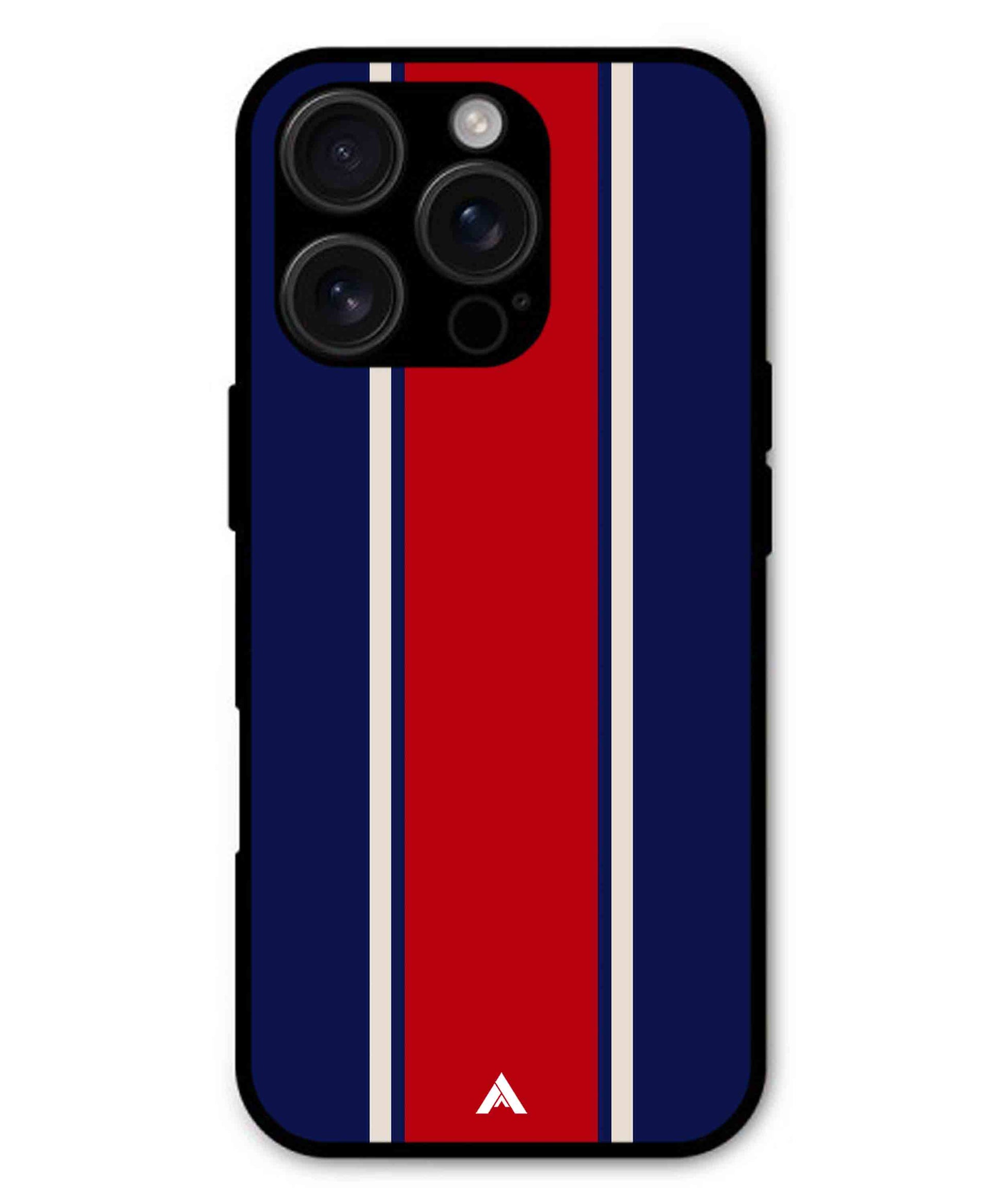 Stripe Pattern 15 Metal Back Cover Phone Case for iPhone 15 Pro