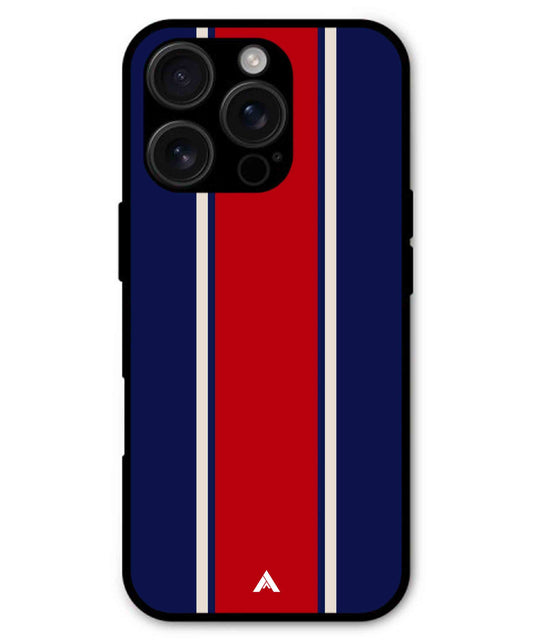 Stripe Pattern 15 Metal Back Cover Phone Case for iPhone 16 ProMax