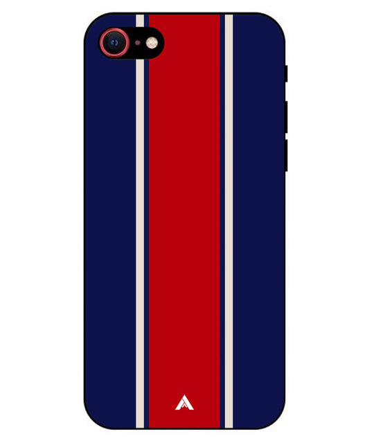 Stripe Pattern 15 Metal Back Cover Phone Case for iPhone 8