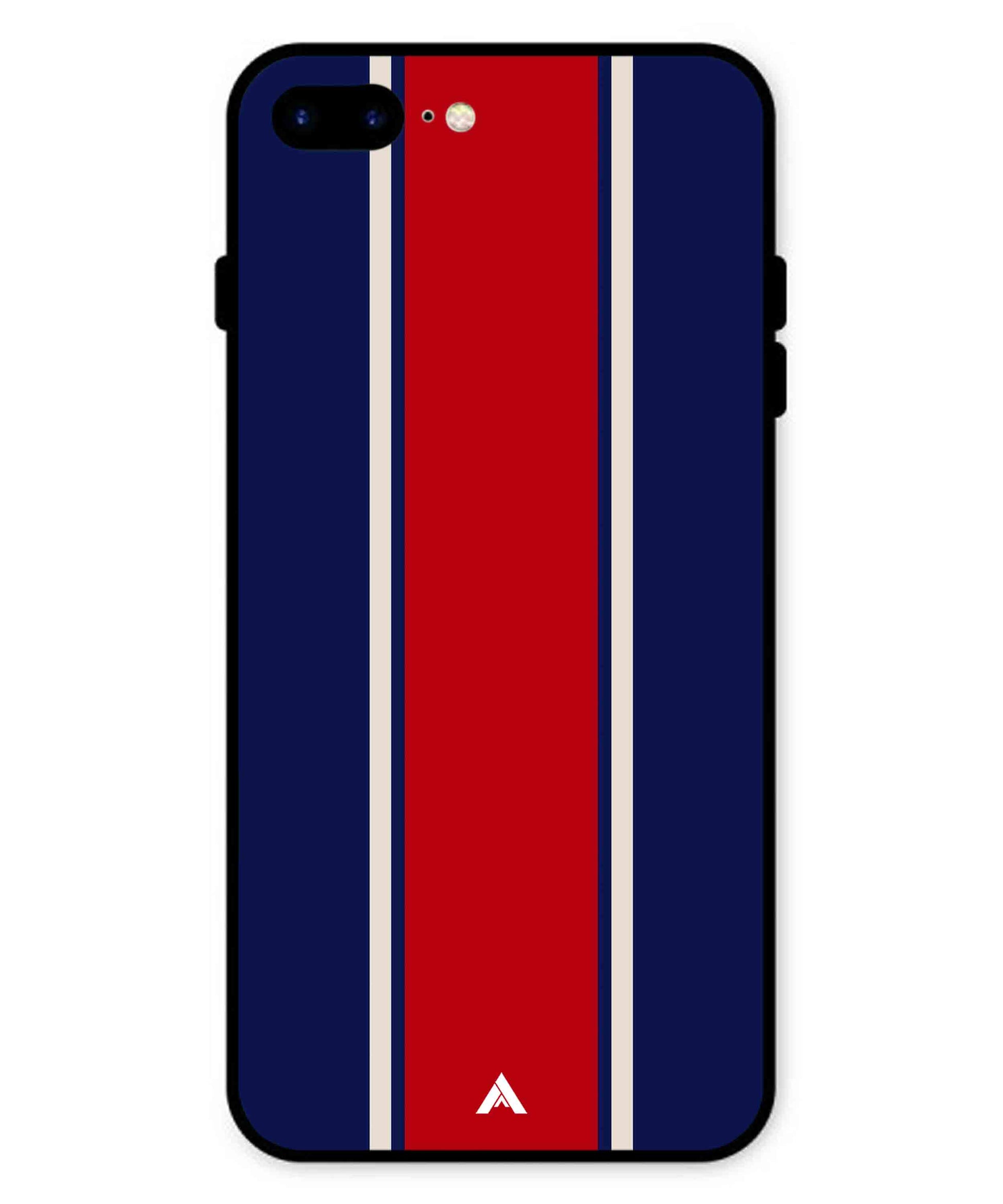 Stripe Pattern 15 Metal Back Cover Phone Case for iPhone 8 Plus