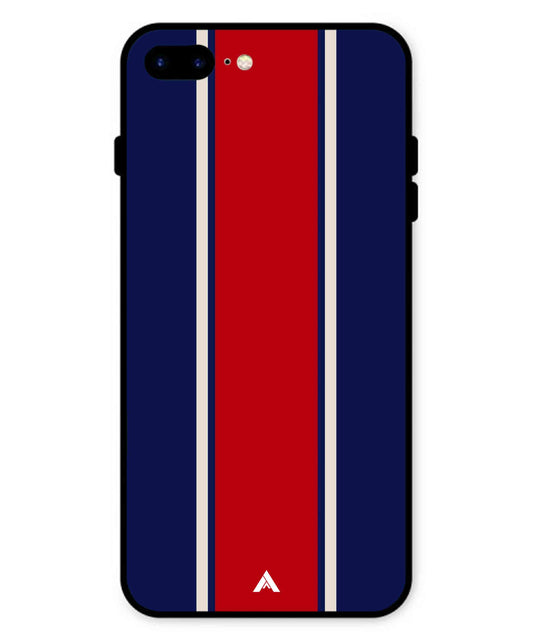 Stripe Pattern 15 Metal Back Cover Phone Case for iPhone 8 Plus