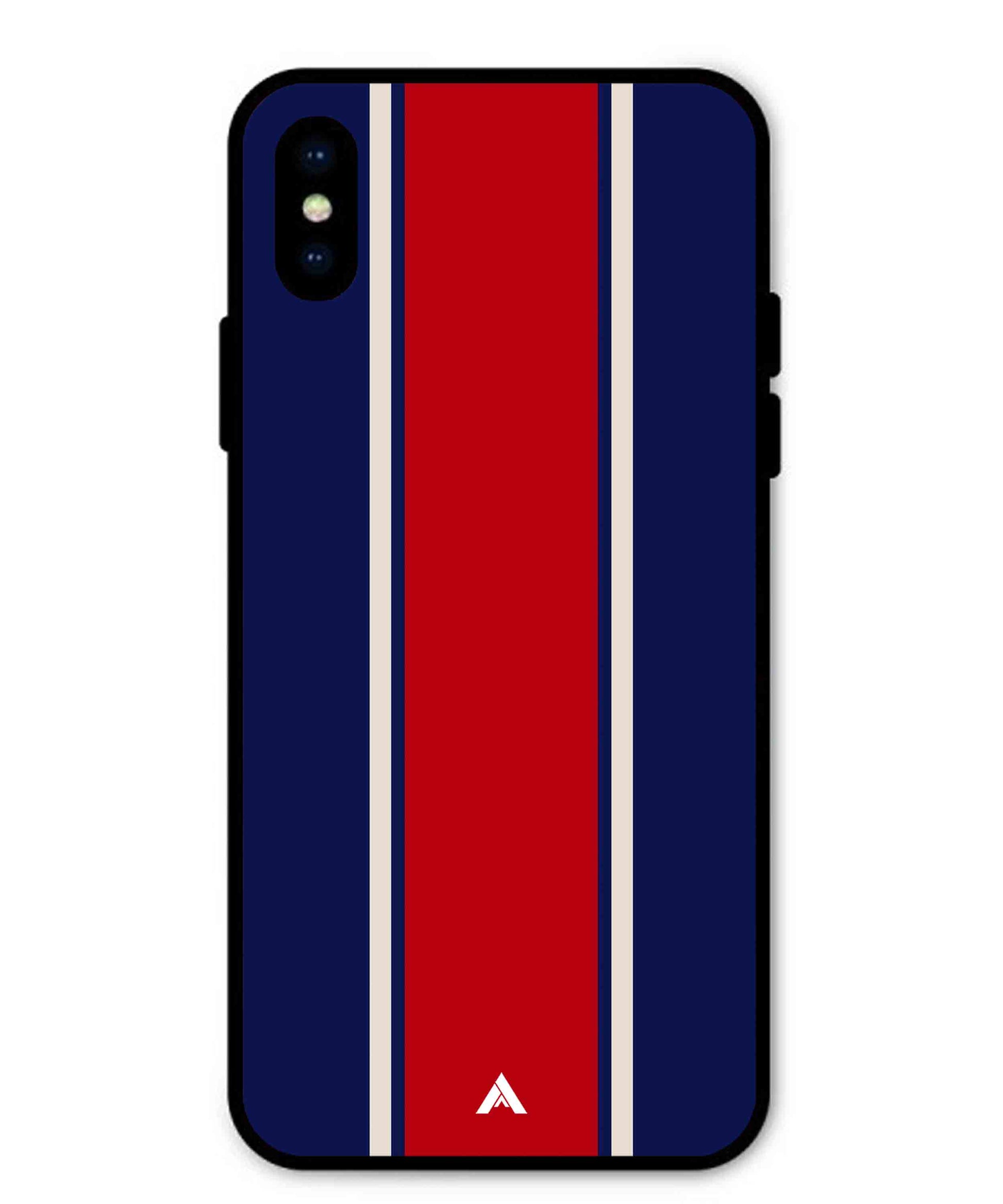 Stripe Pattern 15 Metal Back Cover Phone Case for iPhone X